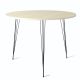 Table ronde Gillson D90cm Métal Noir et Chêne Clair