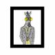 Tableau décoratif Aden 23,5x28,5cm Bois Noir Motif Portrait zèbre