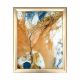 Tableau décoratif cadre Or Cuenca L23,5xH28,5cm Effet marbre Bleu, Marron et Or