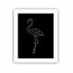Tableau décoratif Fatta 23,5x28,5cm Bois Blanc Motif Géométrique flammant Blanc et Noir