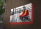 Tableau décoratif lumineux LED Lucendi L70xH45cm Motif Roller Rouge