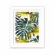 Tableau décoratif Patroclo 23,5x28,5cm Bois Blanc Motif Feuilles tropicales Vert