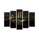 Tableau décoratif pentaptyque Amicienties Motif Pont illuminé
