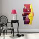 Tableau pentaptyque figuratif soliflore Atos MDF Multicolore
