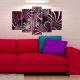 Tableau pentaptyque graphique spirales Atos MDF Multicolore