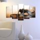 Tableau pentaptyque masque ruban Atos MDF Multicolore