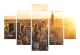Tableau pentaptyque New York au coucher du soleil Atos MDF Multicolore