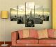 Tableau pentaptyque New York filtre froid Atos MDF Multicolore