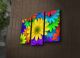 Tableau triptyque rétroéclairé LED Lucendi Motif Fleurs flashy