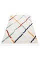 Tapis Arta 80x300cm Motif Bandes en relief Multicolore