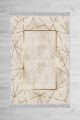 Tapis Bayard 100x150cm Velours Beige et linges Or