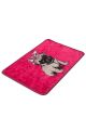 Tapis de salle de bain Pinkydog 40x60cm Motif chiot Rose