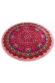 Tapis de salle de bain rond Mandalis Ø100cm Motif mandala Rose
