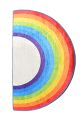 Tapis demi cercle Ayla 85x160cm Velours Multicolore