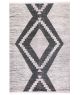 Tapis Elias 80x400cm 100% Velours Motif Berbère Noir et Blanc