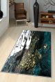 Tapis Flor 80x120cm Motif Abstrait Multicolore dessous feutre antidérapant