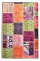 Tapis Idus 160x230cm Velours Motif Patchwork Multicolore