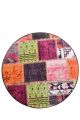 Tapis Idus D140cm Velours Motif Patchwork Multicolore