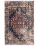 Tapis Ivan 80x300cm 100% Velours Motif Berbère Bordeaux et Noir