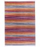 Tapis Kaipo 80x400cm 100% Velours Motif Rayures Multicolore