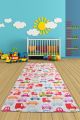 Tapis Kiki 100x200cm Velours Motif Véhicule Multicolore