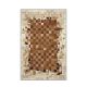 Tapis patchwork effet peau de bête Aramis 100x150cm Beige et Marron