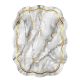 Tapis Rikocre 160x230cm Motif Blanc Effet Marbre et filons Or