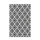 Tapis Rocco 120x180cm Motif Géométrique Noir et Blanc