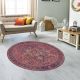 Tapis rond Avonaco D150cm Motif Victorien Rouge