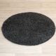 Tapis rond Soros D120cm Tissu Gris foncé