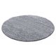 Tapis rond Soros D200cm Tissu Gris clair
