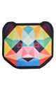 Tapis rond Talbert D200cm Velours Forme Géométrique tête d'ours Multicolore