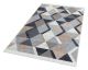 Tapis Saira 80x150cm 100% Coton Motif 3D Beige, Noir et Blanc