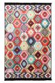 Tapis Tahart 140x190cm Velours Motif Berbère Multicolore