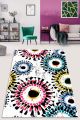 Tapis Uljas 80x150cm Velours Motif Couronne Multicolore