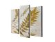 Triptyque décoratif Scaenicos Motif Feuillage vintage Or