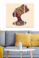 Triptyque Fabulosus L70xH50cm Motif Art africain portrait de femme Multicolore