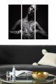 Triptyque Fabulosus L70xH50cm Motif Artistique, portrait d'une femme Nuances de gris