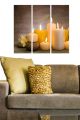 Triptyque Fabulosus L70xH50cm Motif Assortiment de bougies