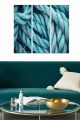 Triptyque Fabulosus L70xH50cm Motif Cordages Turquoise