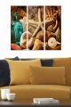 Triptyque Fabulosus L70xH50cm Motif Esprit bord de mer, coquillages