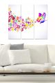 Triptyque Fabulosus L70xH50cm Motif Fleurs colorées et papillon