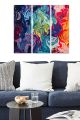 Triptyque Fabulosus L70xH50cm Motif Peinture formes abstraites Multicolore