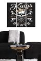 Triptyque Fabulosus L70xH50cm Motif Poster tête de mort Noir, Blanc et Marron