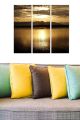 Triptyque Fabulosus L70xH50cm Motif Scénique eau montagnes et ciel nuageux