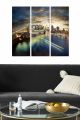 Triptyque Fabulosus L70xH50cm Motif Scénique pont de Brooklyn by night