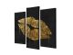 Triptyque Scaenicos L20xH45cm Motif Bisou Or et Noir