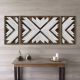 Triptyque tableau décoratif marqueterie géométrique Fabulosus MDF Multicolore 