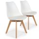 Lot de 2 chaises style scandinave Bovary Blanc